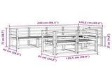 Outdoor Sofa Set 7 pcs White Solid Acacia Wood 3387753
