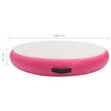 Inflatable Gymnastic Mat with Pump 100x100x15 cm PVC Pink 92706