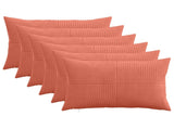 Cushion Cover 6 pcs ALMELO Red Orange 50 x 75 cm Corduroy 915118