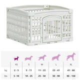 4 Panel Dog Playpen White 63 x 63 x 40 cm Plastic 42027213