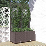 Garden Planter with Trellis Brown 80x40x136 cm PP 318261