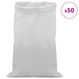 Woven Sacks 50 pcs White 65 x 115 cm PP 42032366