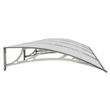 Door Canopy Grey 350x100 cm Polycarbonate 153595