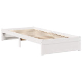 Bookcase Bed without Mattress White 75x190cm Solid Wood Pine 3322404