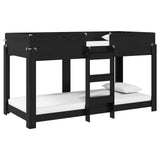 Bunk Bed for Kids Black Oak 80 x 200 cm Engineered Wood 3410524