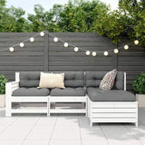 4 Piece Garden Sofa Set White Solid Wood Pine 3250769