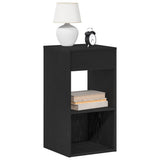 Bedside Cabinets with Drawer 2 pcs Black Oak 35x34x66.5 cm 858716
