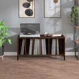 Record Cabinet Brown Oak 100x38x48 cm Engineered Wood 831988