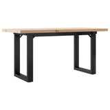Coffee Table O-Frame 100x50x45.5 cm Solid Wood Pine and Steel 3282732