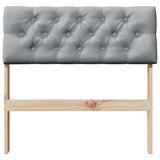 Upholstered Headboard Light Grey 75 cm Solid Pine Wood 879204