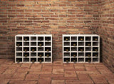 Wine Rack 2 pcs White 56 x 25 x 56 cm Solid Pine Wood 893313