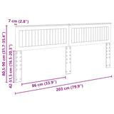 Headboard Grey Sonoma Engineered wood 888381