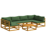 Sofa Set 7 pcs Natural Solid Acacia Wood 3417267