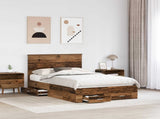 Bed Frame with Headboard Old Wood 120 x 190 cm Engineered Wood 3409674