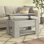 Coffee Table Concrete Grey 79x49x41 cm Engineered Wood 809714