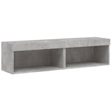 TV Cabinets with LED Lights 2 pcs Concrete Grey 60x30x30 cm 837134