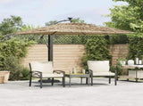 Garden Parasol with Steel Pole Brown 246x246x230 cm 4005074
