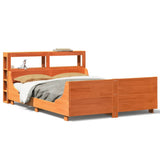Bed Frame without Mattress Wax Brown 120x200 cm Solid Wood Pine 3306464