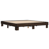 Bed Frame without Mattress Brown Oak 200x200 cm 3280221
