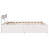 Bed Frame without Mattress White 180x200 cm Super King Solid Wood Pine 3282340