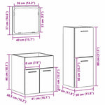 Bathroom Furniture Set 3 pcs Old Wood 41 x 38.5 x 46 cm 3332519