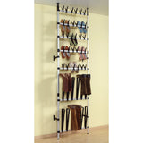 Telescopic Shoe Rack with Rods Aluminium 321109