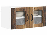 Wall Glass Cabinet LUCCA Old Wood 60 x 31 x 40 cm 884981