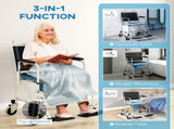 3-In-1 Commode Wheelchair - Black T3398P344149