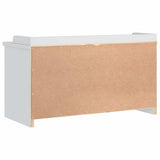 Hallway Bench SANDNES White 87x40x50 cm Solid Wood Pine 4010462