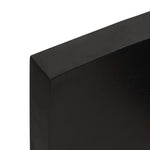 Table Top Dark Brown 100x60x cm Treated Solid Wood Oak 3156433