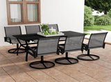 Dining Set Anthracite, Grey Powder-coated steel, Textilene 3060285