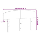Headboard Wax Brown 140 cm Solid Wood Pine 842505