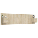 Bed Headboard with Cabinets Sonoma Oak Engineered Wood 3115758