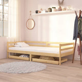 Day Bed Drawers 2 pcs Solid Pinewood 806970