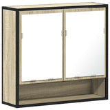 Bathroom Mirror Cabinet Sonoma Oak 65x20x60 cm Engineered Wood 849260
