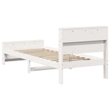 Bed Frame with Headboard White 80 x 200 cm Engineered Wood 877237