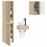Bathroom Furniture Set 3 pcs Sonoma Oak 33 x 34.5 x 160 cm 3406045