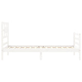 Bed Frame without Mattress White 90x200 cm Solid Wood 3194427