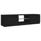 TV Cabinet with LED Lights Black 140x40x36 cm 804293