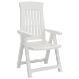 Garden Reclining Chair Set of 2 White Polypropylene Medium 364710