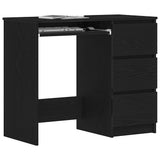 Desk Black Oak 90x45x76 cm Engineered Wood 862490