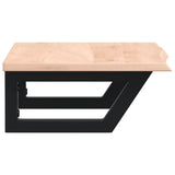 Basin Shelf Wall Mounted Steel and Solid Wood Oak 3302543