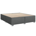 ZNTS Box Spring Bed with Mattress Dark Grey 180x200 cm Fabric 3285968