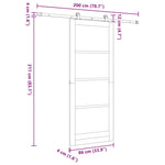 Sliding Door Set Manual ORKDAL Natural and white 86 x 211 cm 3333428
