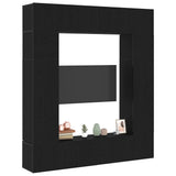 TV Cabinet 8 pcs Black 80 x 30 x 30 cm Engineered wood 3393388