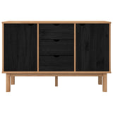 Sideboard OTTA Black 113.5 x 43 x 73 cm Solid Pine Wood 42041753