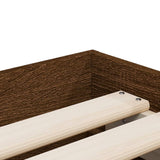 Bed Frame with Drawers without Mattress Brown Oak 100x200 cm 3207293