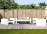 Garden Lounge Set White Solid pine wood Medium Seats Many 3216896