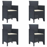Garden Dining Set 5 pcs Anthracite Polypropylene 3378536