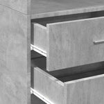 Slim Storage Cabinet Concrete Grey 50x42.5x225 cm Engineered Wood 3281311